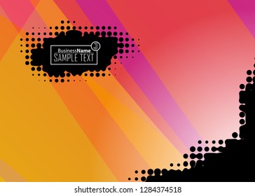 Orange black Modern poster. Orange black background with banner design. Black background trendy illustration. Web design template. Bright orange summer vintage background. Trendy texture summer design
