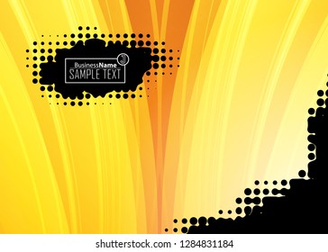 Orange black Modern poster. Orange black background with banner design. Black background trendy illustration. Web design template. Bright orange summer vintage background. Trendy texture summer design