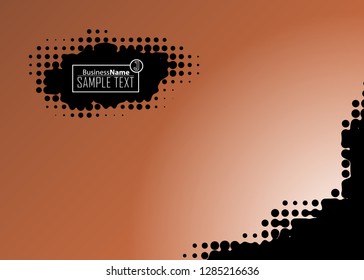 Orange black Modern poster. Orange black background with banner design. Black background trendy illustration. Web design template. Bright orange summer vintage background. Trendy texture summer design