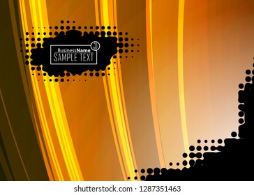 Orange black Modern poster. Orange black background with banner design. Black background trendy illustration. Web design template. Bright orange summer vintage background. Trendy texture summer design