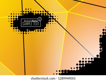 Orange black Modern poster. Orange black background with banner design. Black background trendy illustration. Web design template. Bright orange summer vintage background. Trendy texture summer design