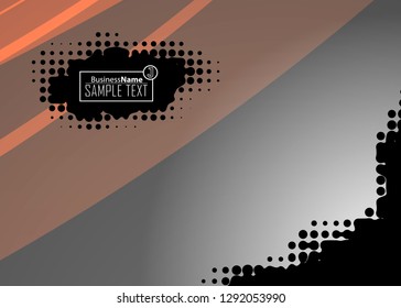 Orange black Modern poster. Orange black background with banner design. Black background trendy illustration. Web design template. Bright orange summer vintage background. Trendy texture summer design