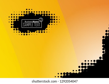 Orange black Modern poster. Orange black background with banner design. Black background trendy illustration. Web design template. Bright orange summer vintage background. Trendy texture summer design