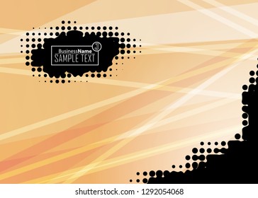 Orange black Modern poster. Orange black background with banner design. Black background trendy illustration. Web design template. Bright orange summer vintage background. Trendy texture summer design