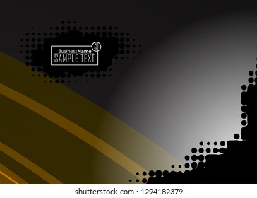 Orange black Modern poster. Orange black background with banner design. Black background trendy illustration. Web design template. Bright orange summer vintage background. Trendy texture summer design