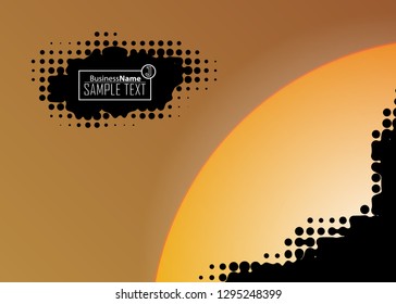 Orange black Modern poster. Orange black background with banner design. Black background trendy illustration. Web design template. Bright orange summer vintage background. Trendy texture summer design