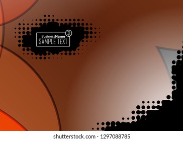 Orange black Modern poster. Orange black background with banner design. Black background trendy illustration. Web design template. Bright orange summer vintage background. Trendy texture summer design