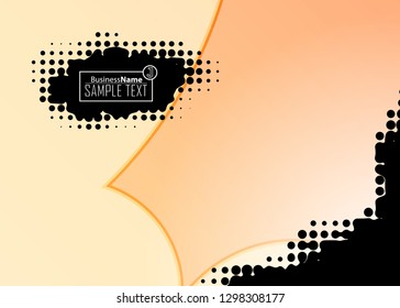 Orange black Modern poster. Orange black background with banner design. Black background trendy illustration. Web design template. Bright orange summer vintage background. Trendy texture summer design