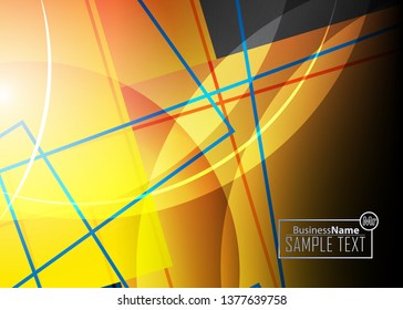 Orange black Modern poster. Orange black background with banner design. Black background trendy illustration. Web design template. Bright orange summer vintage background. Trendy texture summer design