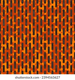 Orange And Black Mottled Dashed Stroke Pattern