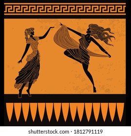 Orange And Black Muses Dancing