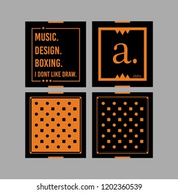 orange and black poster design