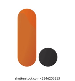 Orange and Black Rounded Letter L Icon on a White Background