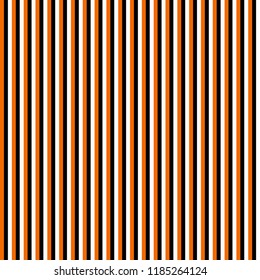 Orange and Black Stripes Seamless Pattern - Orange and black vertical stripes design