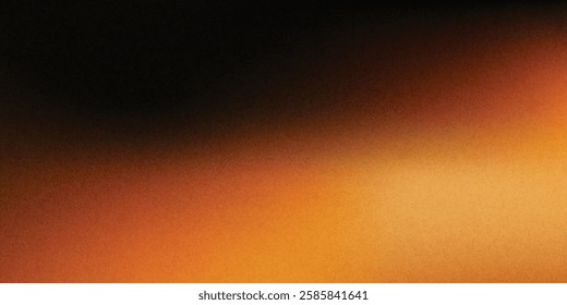 Orange and black sunset wave effect , Noise intensive Holographic blend blurred 