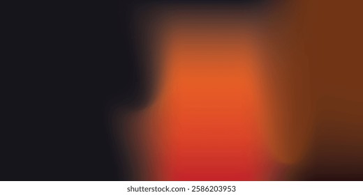 Orange and black sunset wave effect.