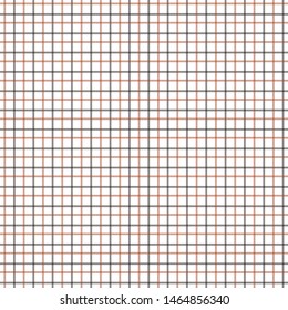 Orange and Black Tattersall Check Pattern. Men's Shirt Fashion Textile Fabric. Repeating Tile Plaid Pattern.