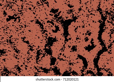 Orange black texture. Dark dirty dust. Scratched, blots, vintage effect with noise and grain. EPS10 vector.