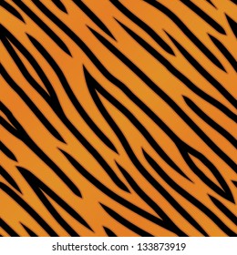 An orange and black tiger striped background. Seamlessly repeatable. Eps 8 Vector.