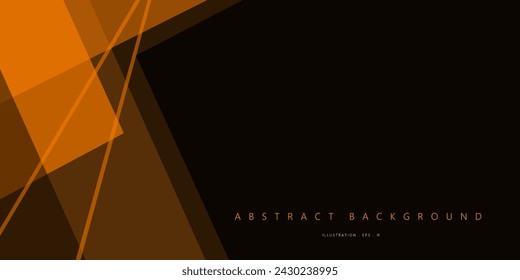 Orange and black vector shape modern background with space for text and message. concept design	