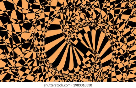 orange black wallpaper rolling optical illusion exciting modern patterns