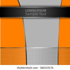 Orange, black wave background design with space for message