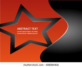 Orange, black wave background design with space for message
