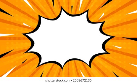 Orange black and white vector retro zoom sunburst rays classic design