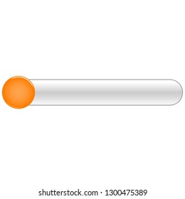Orange blank circle glossy button rounded rectangle. The graphic element for design saved as a vector illustration in the EPS file format.