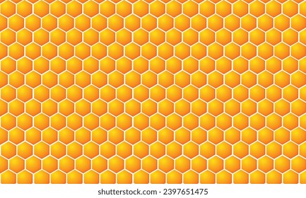 Orange blazing honeycomb, grid background from honeycomb. Abstract hot pattern. Vector