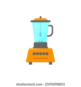 orange blender. kitchen utensils. vector illustration. electronics