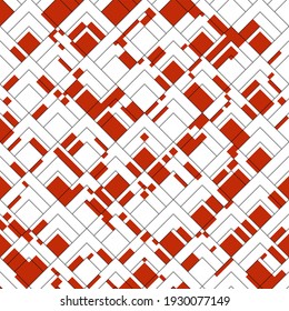 Orange Bloc Diagonal Abstract Pattern. Vector Orange Bloc Pattern.