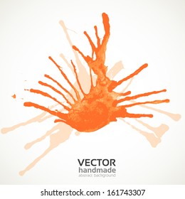 Orange blot on a white background for your text