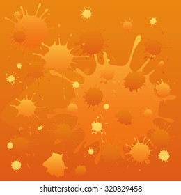 Orange blots background. Vector illustrations.