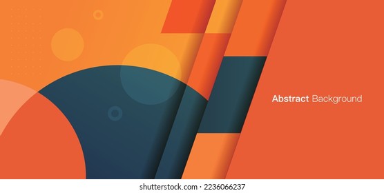 Fondo geométrico abstracto naranja y azul. Plantilla de diseño de negocio o diseño de banner corporativo.