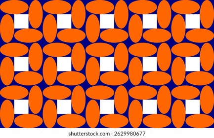 orange, blue, abstract geometric background, seamless geometric pattern, seamless geometric pattern orang dot oval, white square repeat pattern, replete image, design for fabric printing