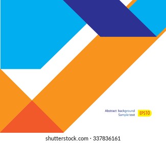 Orange And Blue Abstract Vector Background