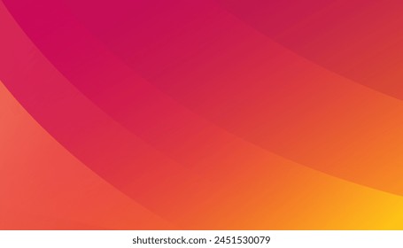 Orange and blue abstract wave background. Vector template minimalist poster, pop art flyer, print, web banner