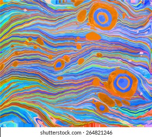 orange and blue artwork ebru texture, exotic abstract background 