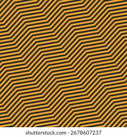 Orange and blue background lines. Diagonal zigzag and chevron lines. Technology and Sports