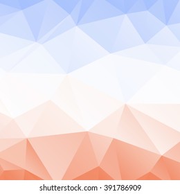 orange blue background with triangles