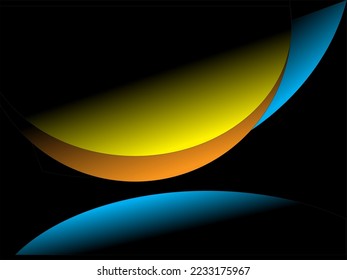 Orange, blue and black abstract corporate background