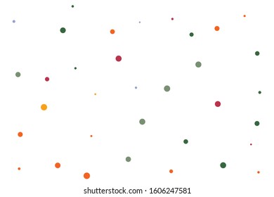 Orange and blue circles confetti falling on transparent background. Round, dot vector background. Abstract colorful confetti flying in the air. Vector holiday illustration with circles confetti.