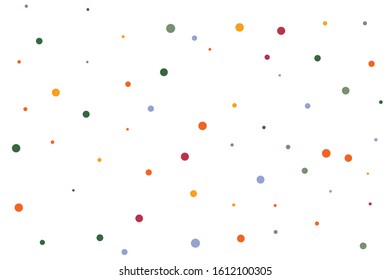 Orange and blue circles confetti falling on transparent background. Round, dot vector background. Abstract colorful confetti flying in the air. Vector holiday illustration with circles confetti.