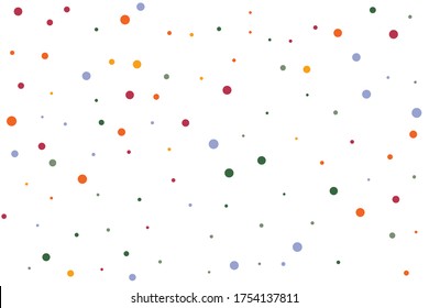 Orange and blue circles confetti falling on transparent background. Round, dot vector background. Abstract colorful confetti flying in the air. Vector holiday illustration with circles confetti.