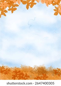 orange blue colorful abstract illustration, background, wallpaper, card invitation design
