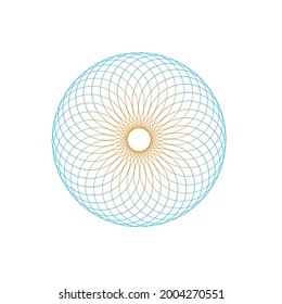 ORANGE AND BLUE ELLIPSE TRANSFORM LINE ART