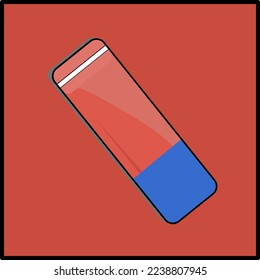 orange blue eraser.orange blue eraser vector illustration