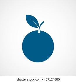 Orange Blue Flat Icon On White Background