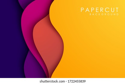 Orange and blue fluid color background. Dynamic textured geometric element. Modern gradient light vector illustration.